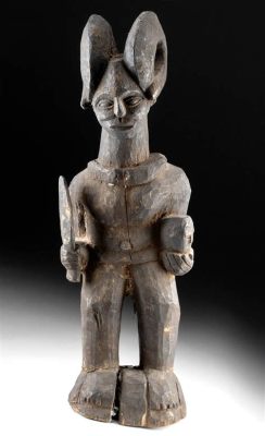 Ikenga - Monumental Wooden Figure Representing Igbo Male Power and Spiritual Protection!