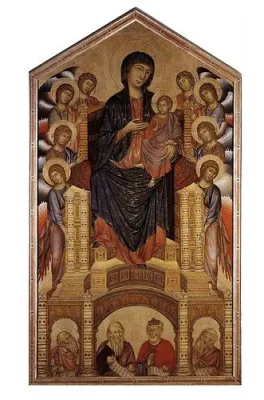 Maestà di Santa Trinita - Opasłe Wzorce Świętości i Intrygująca Gra Światła